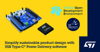 STMicroelectronics simplifies sustainable product design with USB Type-C® Power Delivery software for STM32 microcontrollers