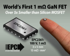 First GaN FET with 1 mΩ On-Resistance Announced by EPC