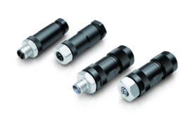 M12 L- and T-Coded Connectors with Stainless Steel Locking Material